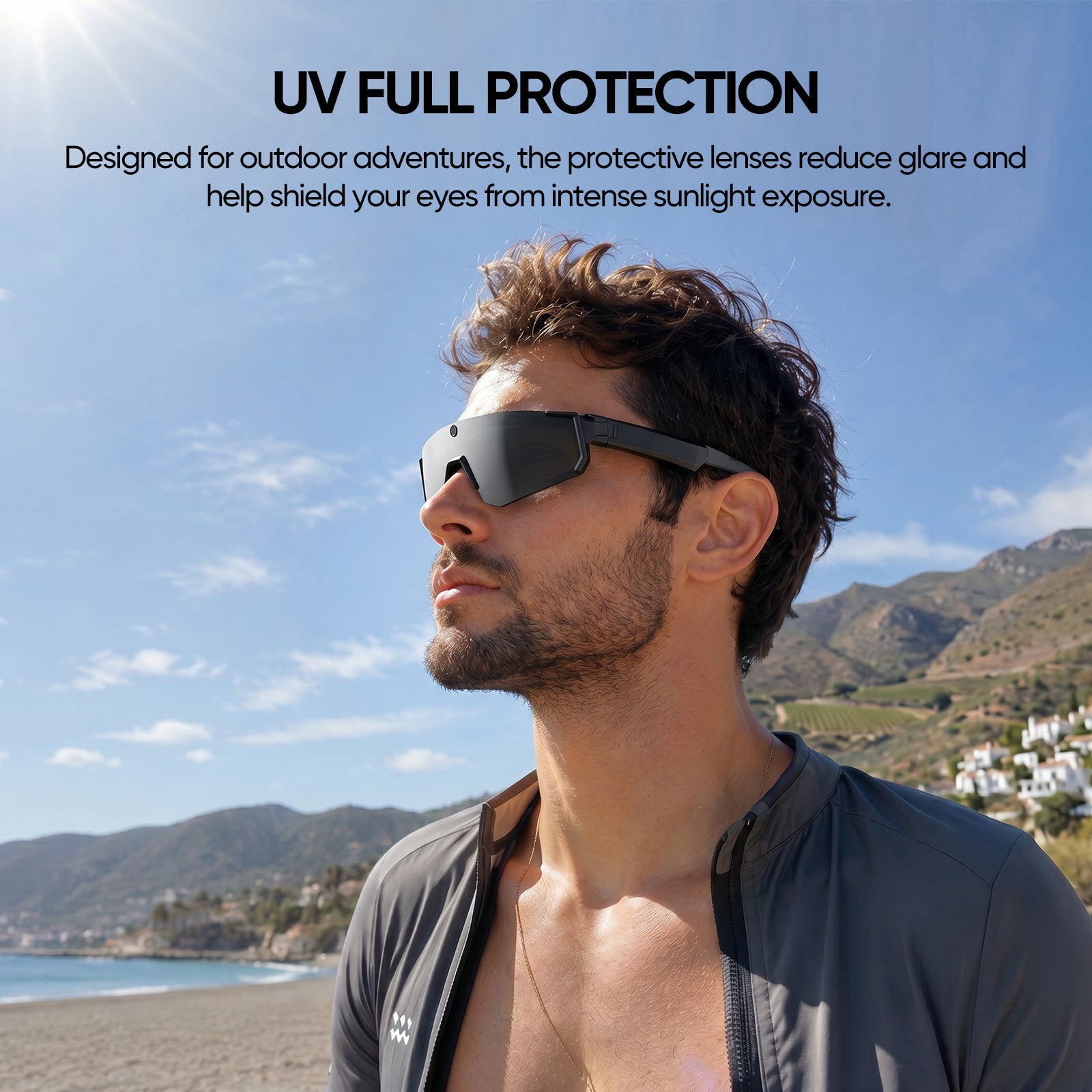 FITNAI Smart Glasses — HD Camera, AI Assistant & Open-Ear Audio