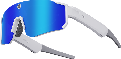 fitn Smart Glasses side profile — open-ear audio and AI assistant wearable sports design