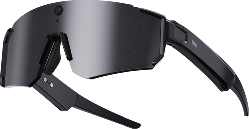 fitn Smart Glasses front view — lightweight AI sports camera glasses with 1200P POV camera