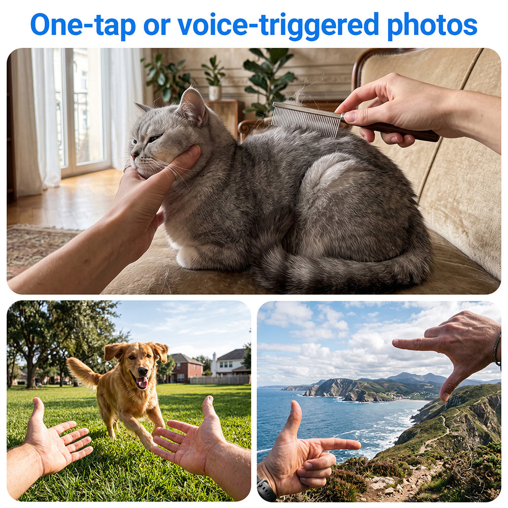 Gafas inteligentes fitn — Cámara POV de 8MP, Asistente de IA y audio de oído abierto | V03 Pro