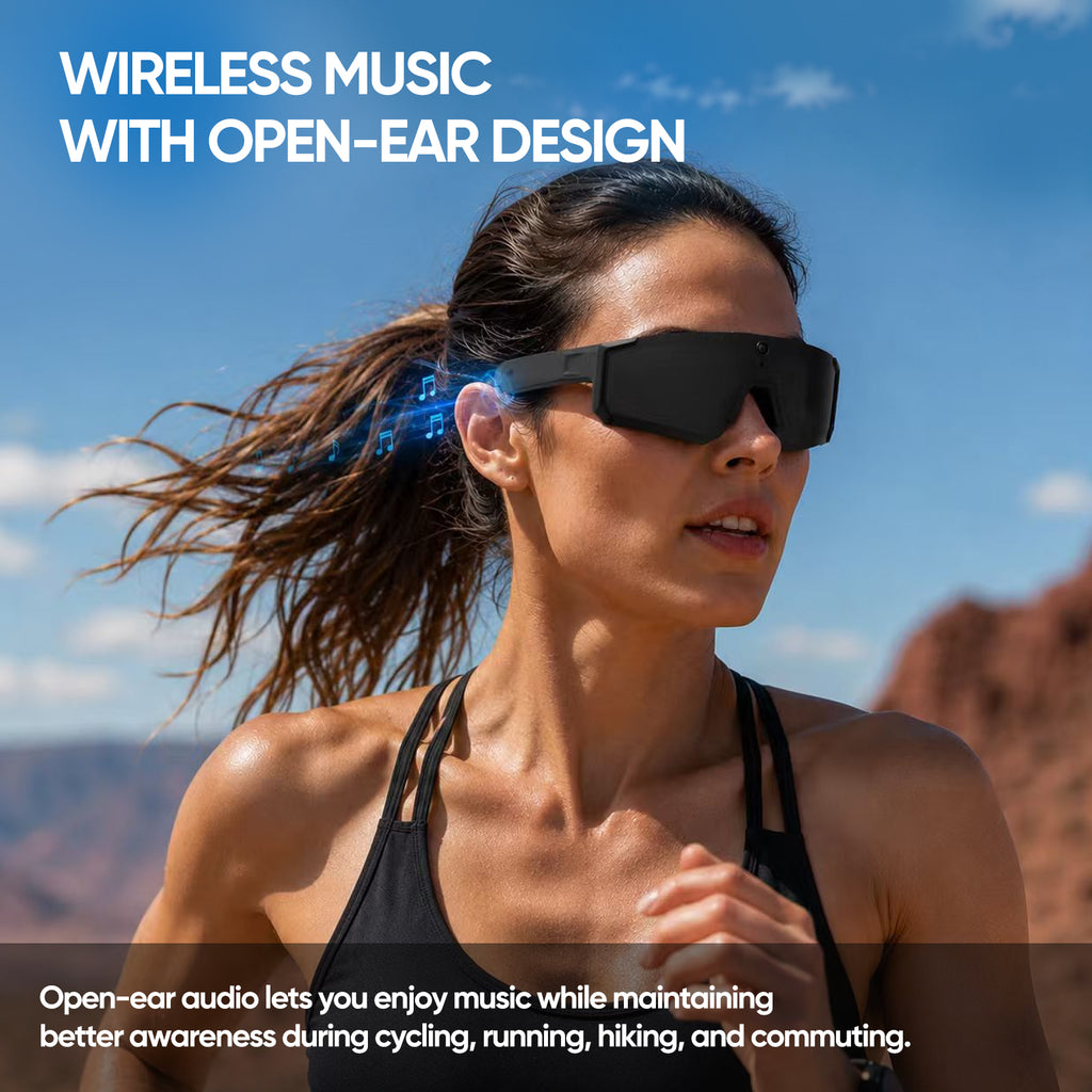 FITNAI Smart Glasses — HD Camera, AI Assistant & Open-Ear Audio